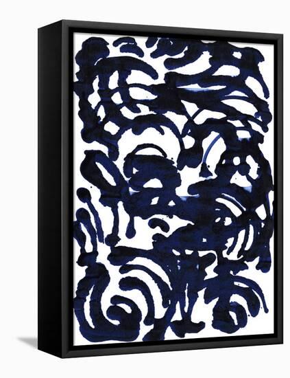 Indigo Swirls II-Jodi Fuchs-Framed Stretched Canvas