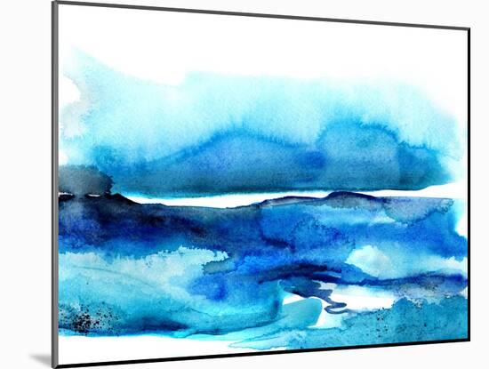 Indigo Tidal Pool-Crystal Smith-Mounted Art Print