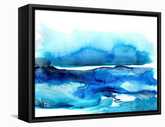 Indigo Tidal Pool-Crystal Smith-Framed Stretched Canvas