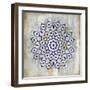 Indigo Tile 1-Kimberly Allen-Framed Art Print