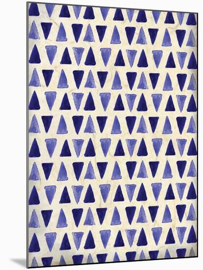 Indigo Triangles-Kimberly Allen-Mounted Art Print