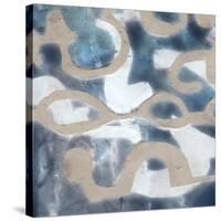 Indigo Tribal IV-Jennifer Goldberger-Stretched Canvas