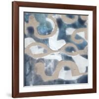 Indigo Tribal IV-Jennifer Goldberger-Framed Art Print