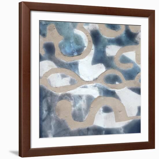 Indigo Tribal IV-Jennifer Goldberger-Framed Art Print