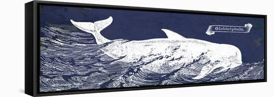 Indigo Whale I-Gwendolyn Babbitt-Framed Stretched Canvas