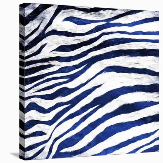 Indigo Zebra-Milli Villa-Stretched Canvas