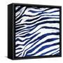 Indigo Zebra-Milli Villa-Framed Stretched Canvas