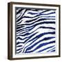 Indigo Zebra-Milli Villa-Framed Art Print