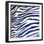 Indigo Zebra-Milli Villa-Framed Art Print