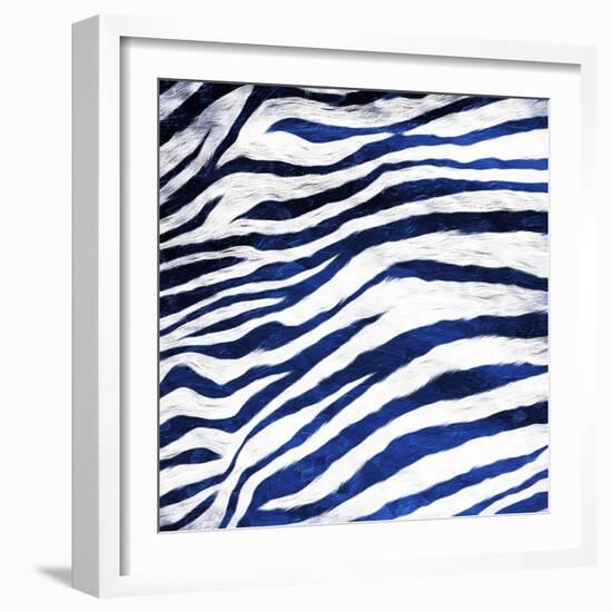 Indigo Zebra-Milli Villa-Framed Art Print