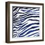 Indigo Zebra-Milli Villa-Framed Art Print
