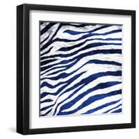 Indigo Zebra-Milli Villa-Framed Art Print