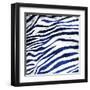 Indigo Zebra-Milli Villa-Framed Art Print