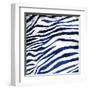 Indigo Zebra-Milli Villa-Framed Art Print