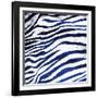 Indigo Zebra-Milli Villa-Framed Art Print