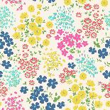 Seamless Ditsy Floral Pattern in Vector-IndiPixi-Art Print