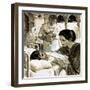 Indira Gandhi Watching over a Child in Hospital-null-Framed Giclee Print