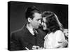 Indiscretions THE PHILADELPHIA STORY by George Cukor avecJames Stewart and Katharine Hepburn, 1940 -null-Stretched Canvas