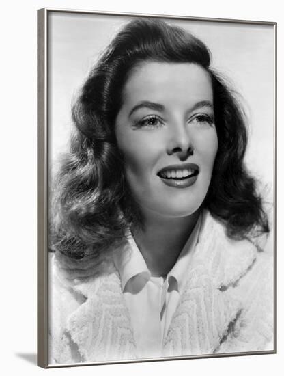 Indiscretions The Philadelphia Story by GeorgeCukor with Katharine Hepburn, 1940 (b/w photo)-null-Framed Photo