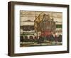 Individual Houses (Houses with Mountains), 1915 (Oil on Canvas)-Egon Schiele-Framed Giclee Print