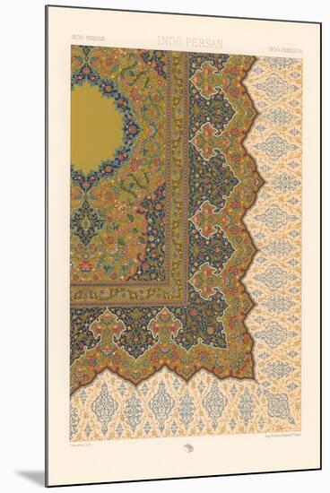 Indo-Persian Rug Pattern-null-Mounted Art Print
