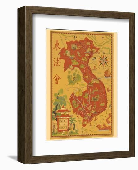 Indochine Francaise - French Indochina - Vietnam, Cambodia, Laos-Lucien Boucher-Framed Art Print