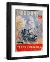 Indochine Terre Francaise', Cover of an Official Booklet on the French Colonies, 1944-null-Framed Giclee Print