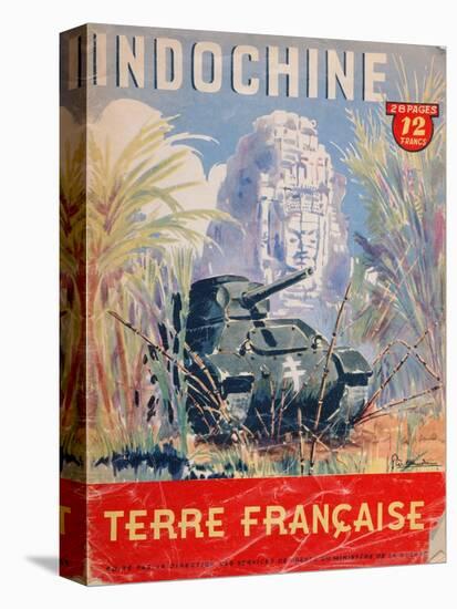 Indochine Terre Francaise', Cover of an Official Booklet on the French Colonies, 1944-null-Stretched Canvas