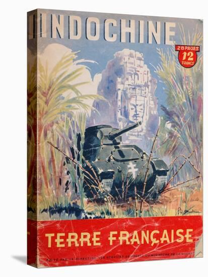 Indochine Terre Francaise', Cover of an Official Booklet on the French Colonies, 1944-null-Stretched Canvas