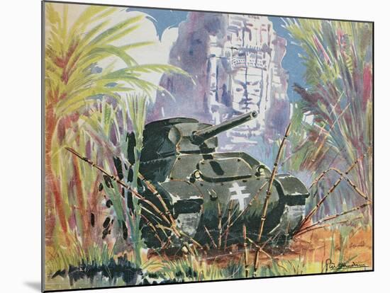 Indochine Terre Francaise', Cover of an Official Booklet on the French Colonies, 1944-null-Mounted Giclee Print