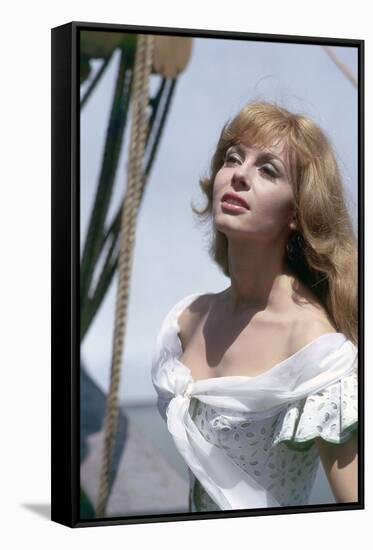 INDOMPTABLE ANGELIQUE, 1967 directed by BERNARD BORDERIE Michele Mercier (photo)-null-Framed Stretched Canvas