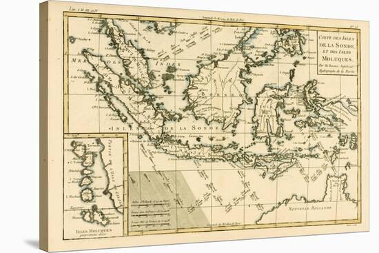 Indonesia and the Philippines, from 'Atlas De Toutes Les Parties Connues Du Globe Terrestre' by…-Charles Marie Rigobert Bonne-Stretched Canvas