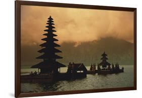 Indonesia, Bali, Bedugul Highland, Tall Pagoda at Dawn-David Herbig-Framed Photographic Print