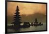 Indonesia, Bali, Bedugul Highland, Tall Pagoda at Dawn-David Herbig-Framed Photographic Print