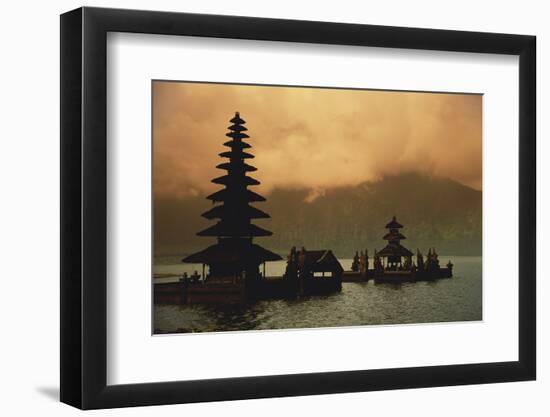 Indonesia, Bali, Bedugul Highland, Tall Pagoda at Dawn-David Herbig-Framed Photographic Print
