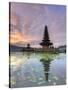 Indonesia, Bali, Bedugul, Pura Ulun Danau Bratan Temple on Lake Bratan-Michele Falzone-Stretched Canvas