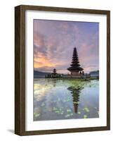 Indonesia, Bali, Bedugul, Pura Ulun Danau Bratan Temple on Lake Bratan-Michele Falzone-Framed Photographic Print