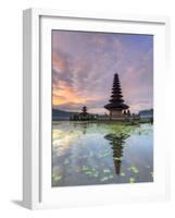 Indonesia, Bali, Bedugul, Pura Ulun Danau Bratan Temple on Lake Bratan-Michele Falzone-Framed Photographic Print