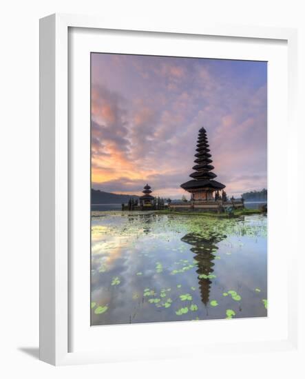 Indonesia, Bali, Bedugul, Pura Ulun Danau Bratan Temple on Lake Bratan-Michele Falzone-Framed Photographic Print