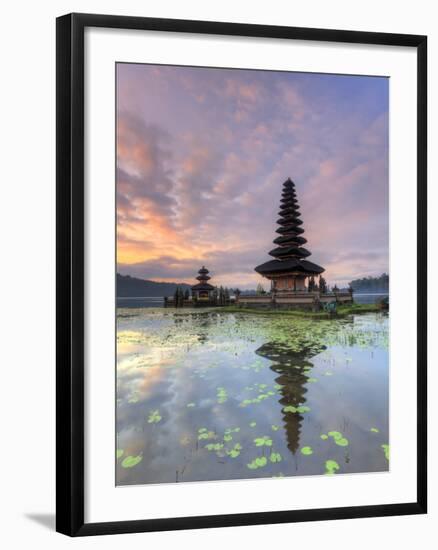 Indonesia, Bali, Bedugul, Pura Ulun Danau Bratan Temple on Lake Bratan-Michele Falzone-Framed Photographic Print