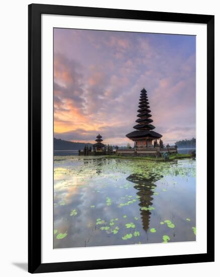 Indonesia, Bali, Bedugul, Pura Ulun Danau Bratan Temple on Lake Bratan-Michele Falzone-Framed Photographic Print