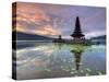 Indonesia, Bali, Bedugul, Pura Ulun Danau Bratan Temple on Lake Bratan-Michele Falzone-Stretched Canvas