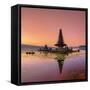 Indonesia, Bali, Bedugul, Pura Ulun Danau Bratan Temple on Lake Bratan-Michele Falzone-Framed Stretched Canvas