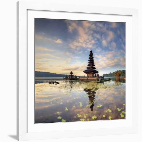 Indonesia, Bali, Bedugul, Pura Ulun Danau Bratan Temple on Lake Bratan-Michele Falzone-Framed Photographic Print