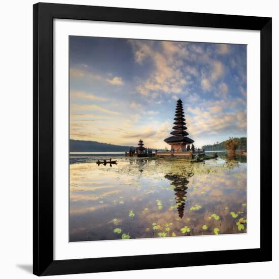 Indonesia, Bali, Bedugul, Pura Ulun Danau Bratan Temple on Lake Bratan-Michele Falzone-Framed Photographic Print