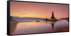 Indonesia, Bali, Bedugul, Pura Ulun Danau Bratan Temple on Lake Bratan-Michele Falzone-Framed Stretched Canvas