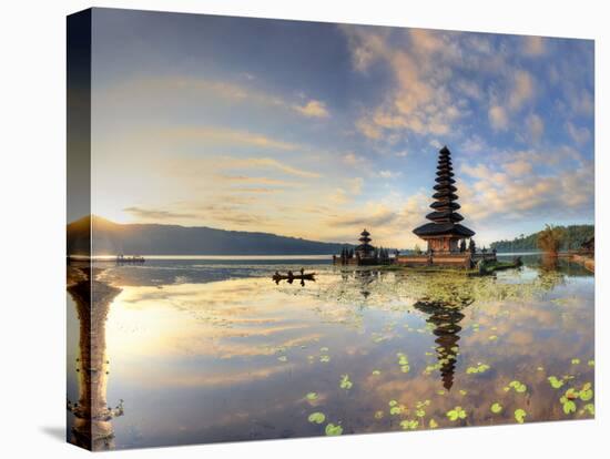 Indonesia, Bali, Bedugul, Pura Ulun Danau Bratan Temple on Lake Bratan-Michele Falzone-Stretched Canvas