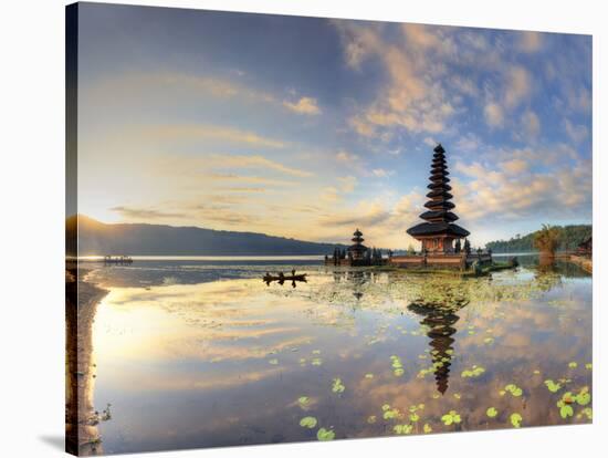 Indonesia, Bali, Bedugul, Pura Ulun Danau Bratan Temple on Lake Bratan-Michele Falzone-Stretched Canvas