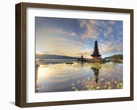 Indonesia, Bali, Bedugul, Pura Ulun Danau Bratan Temple on Lake Bratan-Michele Falzone-Framed Photographic Print