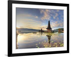 Indonesia, Bali, Bedugul, Pura Ulun Danau Bratan Temple on Lake Bratan-Michele Falzone-Framed Photographic Print